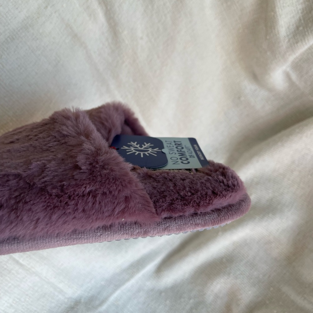 NWT dluxe by dearfoams Women's Luella Scuff Slippers Purple Size Small 5-6 - Picture 4 of 5